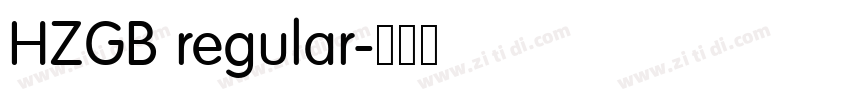 HZGB regular字体转换 HZGB regular字体转换